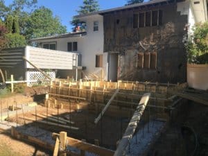 forming the foundation - home renovation in Victoria BC