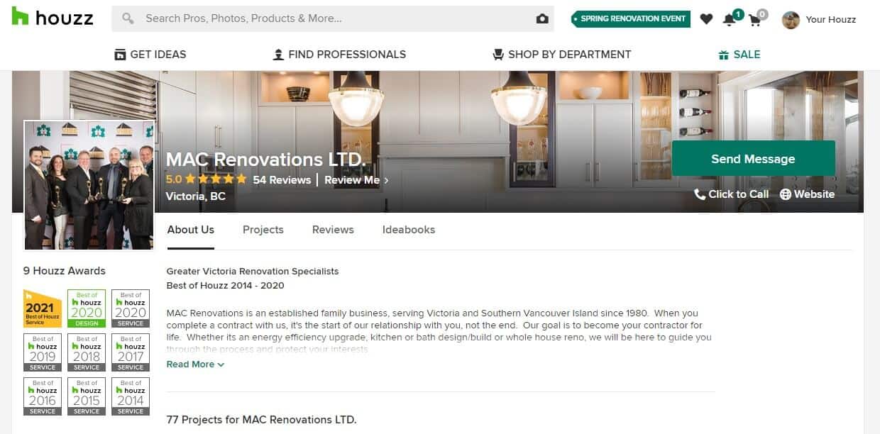 What is Houzz, and How Will it Help My Renovation in Victoria? | MAC Renovations - Victoria's Trusted Renovation Team